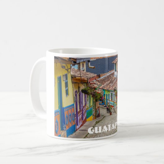 Mug Guatapé, Colombie, rue colorée (Devant gauche)