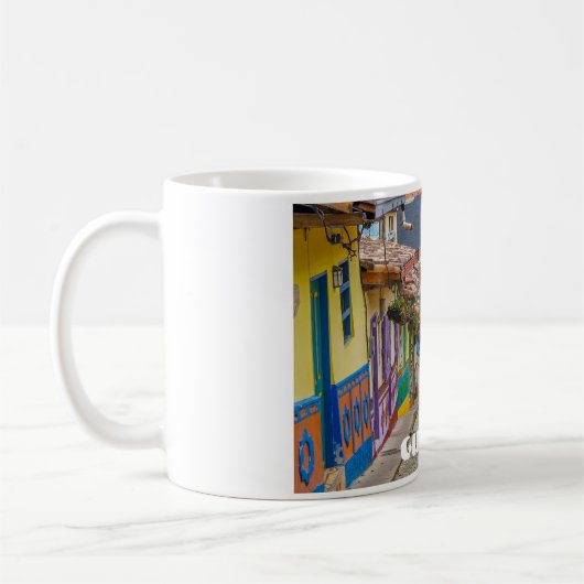 Mug Guatapé, Colombie, rue colorée (Gauche)