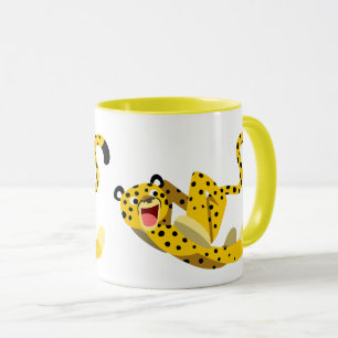 Mug Guépard de dessin animé mignon qui court
