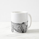 Mug Guépards sur le noir et le blanc enveloppants de (Devant droit)