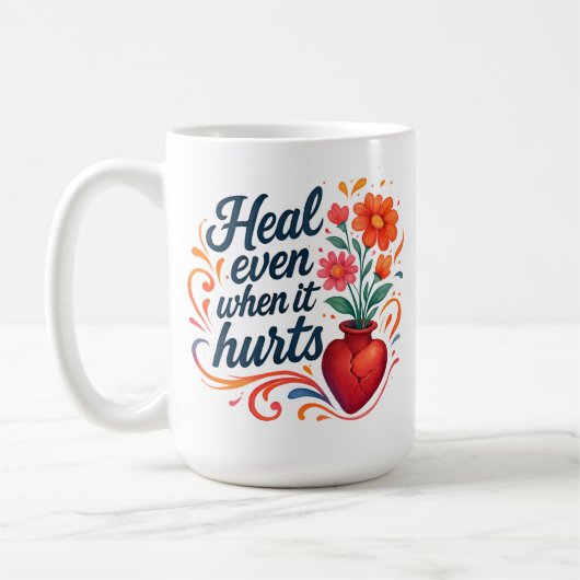 Mug Guéris même quand ça fait mal émotion identifiable (Gauche)