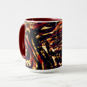 Mug Guerre des rubans d'or contre le rouge, dans fond