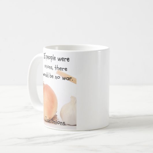 Mug Guerre drôle d'oignon (Devant gauche)