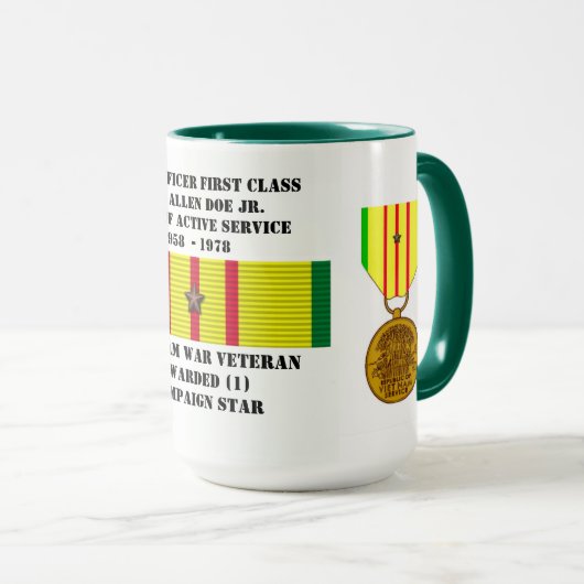 MUG GUERRE DU VIETNAM 1 ÉTOILE (Devant droit)