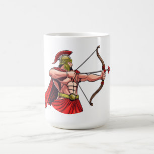 Mug Guerrier ancien puissant tenant arc et flèche rea
