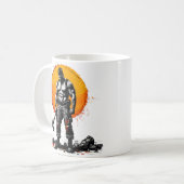 Mug guerrier barbare médiéval imaginaire hummer force (Devant gauche)