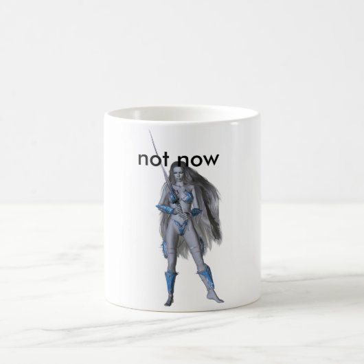 Mug guerrier bleu, pas maintenant (Centre)