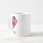 Mug Guerrier Conscience du cancer du sein rose Messy B (Devant gauche)