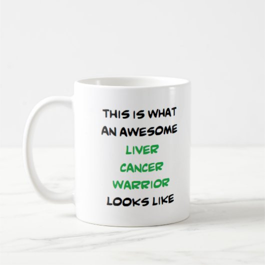Mug guerrier contre le cancer du foie, génial (Gauche)