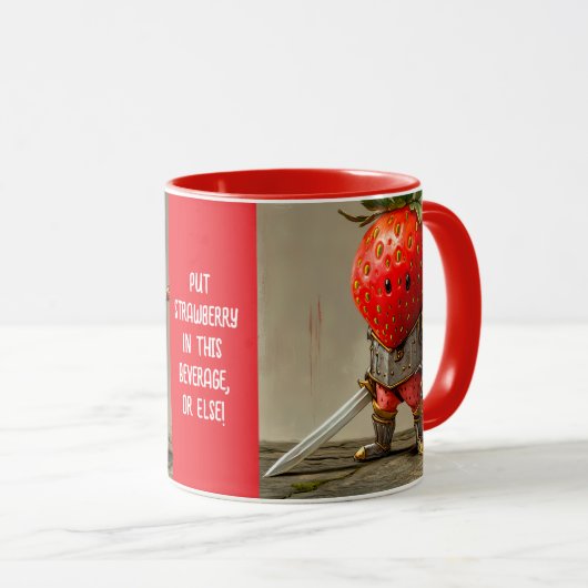 Mug Guerrier de fraises (Devant droit)