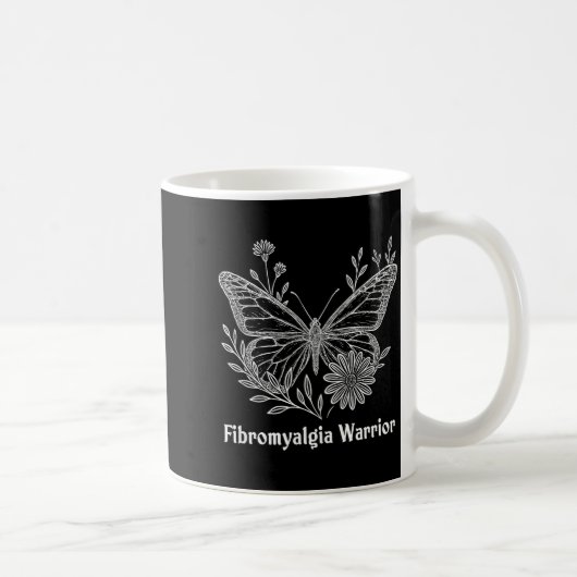 Mug Guerrier de la fibromyalgie Papillon de sensibilis (Droite)