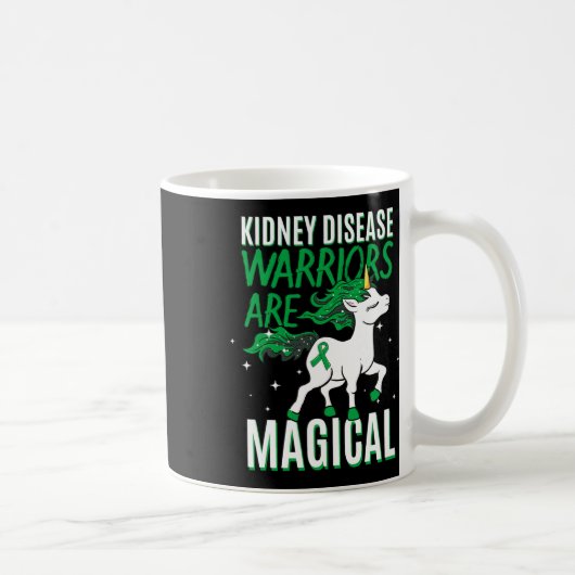 Mug Guerrier de la maladie Magique Unicorne vert orgue (Droite)