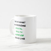 Mug guerrier de la santé mentale, génial (Devant gauche)