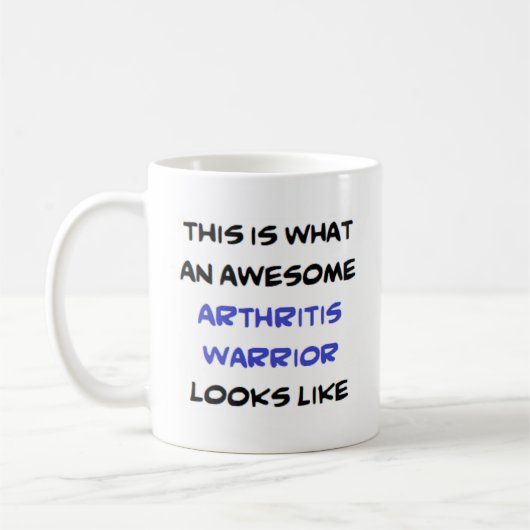 Mug guerrier de l'arthrite, formidable (Gauche)