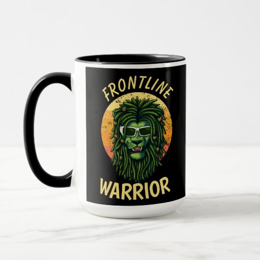 Mug Guerrier de première ligne jaune (Gauche)