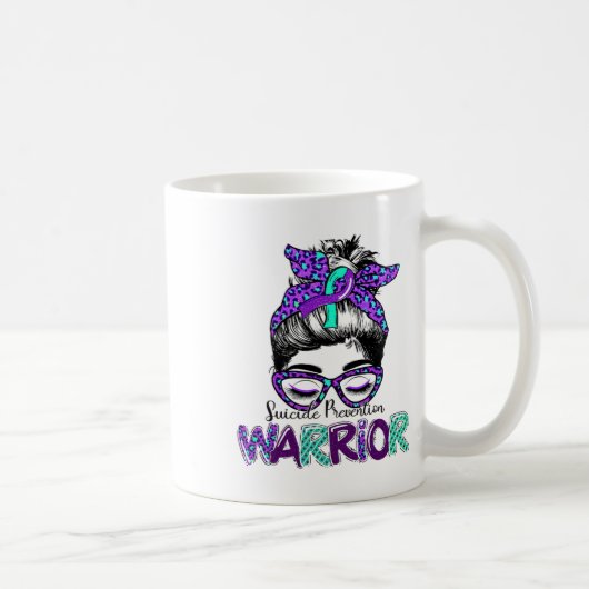 Mug Guerrier de prévention du suicide Messy Bun Suicid (Droite)