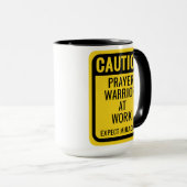 Mug Guerrier de prière à l'œuvre Miracles Chrétien de (Devant droit)