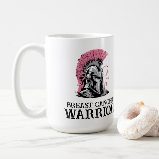 Mug Guerrier du cancer du sein (Avec donut)