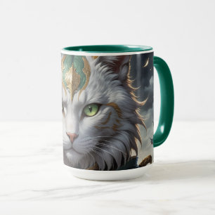 Mug Guerrier épique de chat blindé