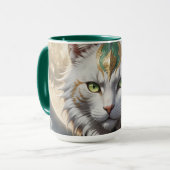 Mug Guerrier épique de chat blindé (Devant gauche)