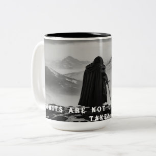 Mug guerrier solitaire - Imaginaire noir et blanc