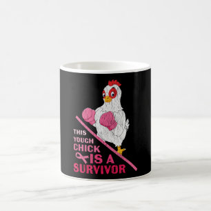 Mug Guerrière drôle survivante du cancer du sein fille