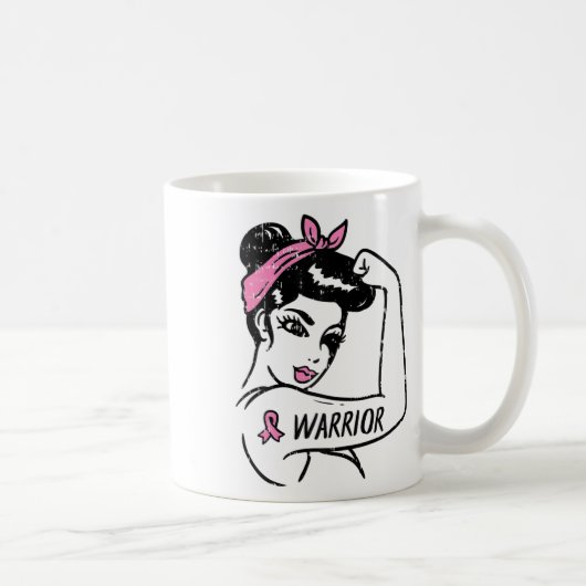 Mug Guerrière du cancer du sein Rosie Riveter Femmes r (Droite)