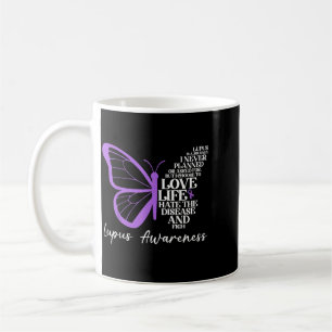 Mug Guerrière du ruban violet papillon de sensibilisat