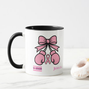 Mug Guerrière moderne contre le cancer du sein Rose No