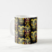 Mug Guerriers mayas - surréalisme peint design (Devant gauche)