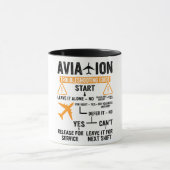 Mug Guide de dépannage drôle de l'aviation (Centre)