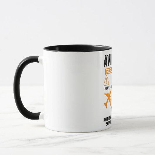 Mug Guide de dépannage drôle de l'aviation (Gauche)
