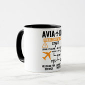 Mug Guide de dépannage drôle de l'aviation (Devant gauche)