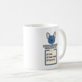 Mug Guide de survie du matin pour maman Blue Frenchie (Devant droit)