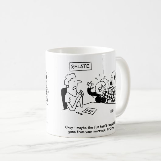 Mug Guide du mariage. Amusement pas complètement dispa (Devant droit)