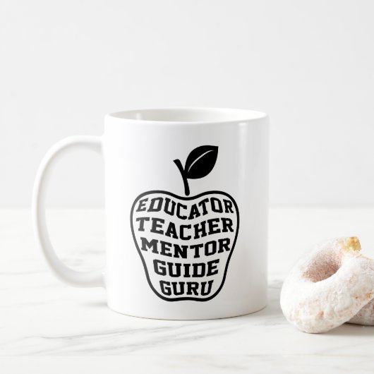 Mug Guide du mentor enseignant éducateur Guru (Avec donut)