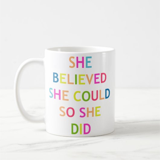 Mug Guillemet Fille Power Motivation/Citation inspiran (Gauche)