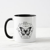 Mug Guillemets minimalistes Boho noir et blanc (Gauche)