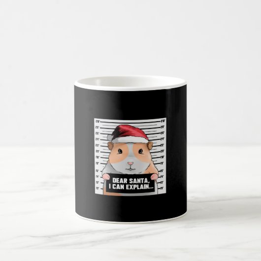 Mug Guinée Pig Christmas Cavy|Cher Père Noël Je peux e (Centre)