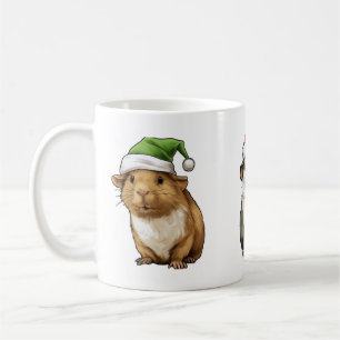 Mug Guinée porc mignonne à Noël Vibes Noël Père Noël