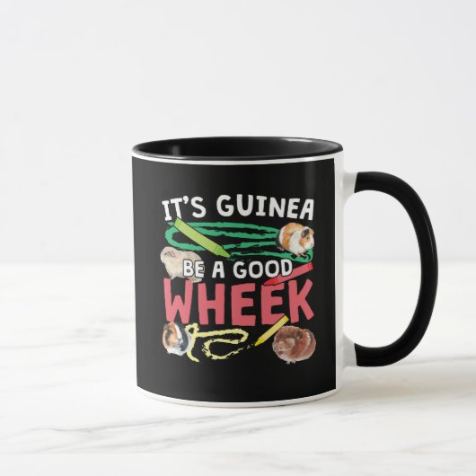 Mug Guinée Soyez une bonne roue - Guinée Pig Pun (Droite)