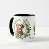 Mug Guirlande blanche Chesapeake Bay Retriever Chien (Devant gauche)