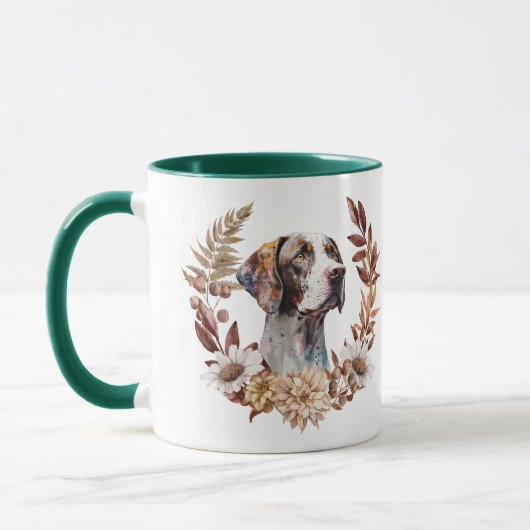 Mug Guirlande d'automne de chien de pointer anglais (Gauche)