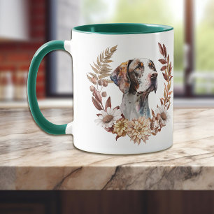 Mug Guirlande d'automne de chien de pointer anglais