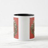 Mug Guirlande de Noël accrochant sur une porte (Centre)
