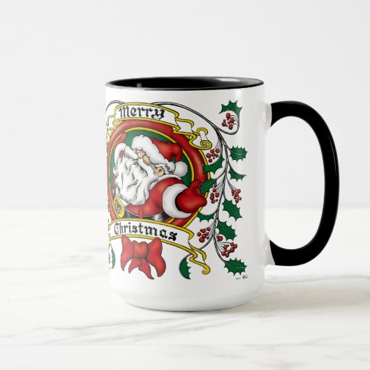 Mug Guirlande de Noël du père noël (Droite)