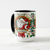 Mug Guirlande de Noël du père noël (Devant gauche)