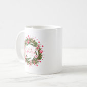 Mug Guirlande et arbre personnalisés de Noël de (Devant gauche)