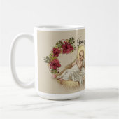 Mug Guirlande florale de Noël de Jésus de bébé (Gauche)