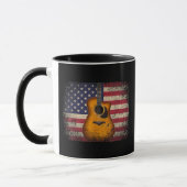 Mug Guitar 4th of July Venin American Flag USA - Count (Gauche)